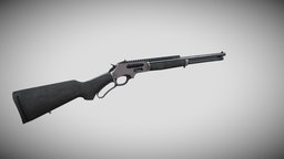 Lever action rifle rifle, action, west, unreal, wild, firearm, america, winchester, 1873, american, lever, weapon, unity, pbr, military, usa, gun, gameready, winchest