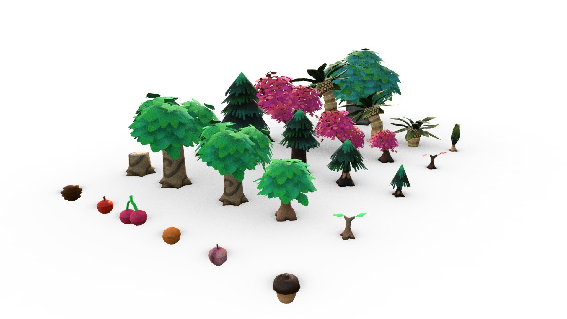This is an asset pack based on the animal crossing style of nature 
You can download it for free here. And it will be available on the game engines asset stores too.
If you like it or feel like this have helped you in any way consider subscribing to my patreon in https://www.patreon.com/gostbento 
if you are interested in commissions you can contact me on fiverr on https://www.fiverr.com/users/gostbento/ ir on discord over Gost_Bento#5529
(CC atribution cannot be changed, feel free to credit me, but it is not really necessary, I don't mind for intelectual proprety and think the world would be better without it) - FREE DOWNLOAD Low poly nature pack - Download Free 3D model by Bento (@gostbento) 3d model