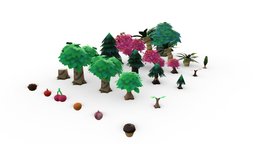 FREE DOWNLOAD Low poly nature pack tree, pack, animalcrossing, freemodels, low-poly, asset, gameasset, free