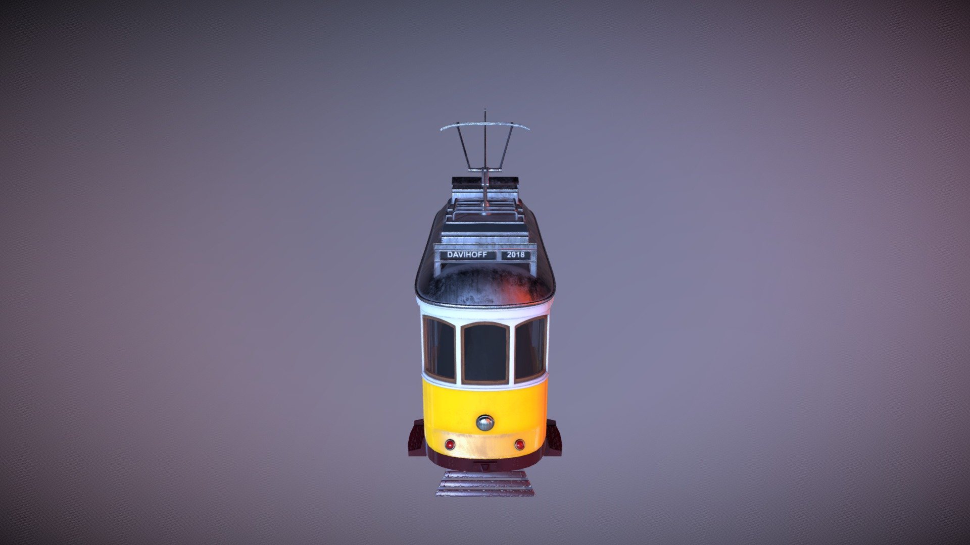 Stylized old tram - Stylized old tram - Download Free 3D model by davihoff 3d model