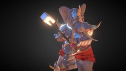 013 elephant, soldier, creatures, lowpoly, creature, monster, animated, fantasy, rigged