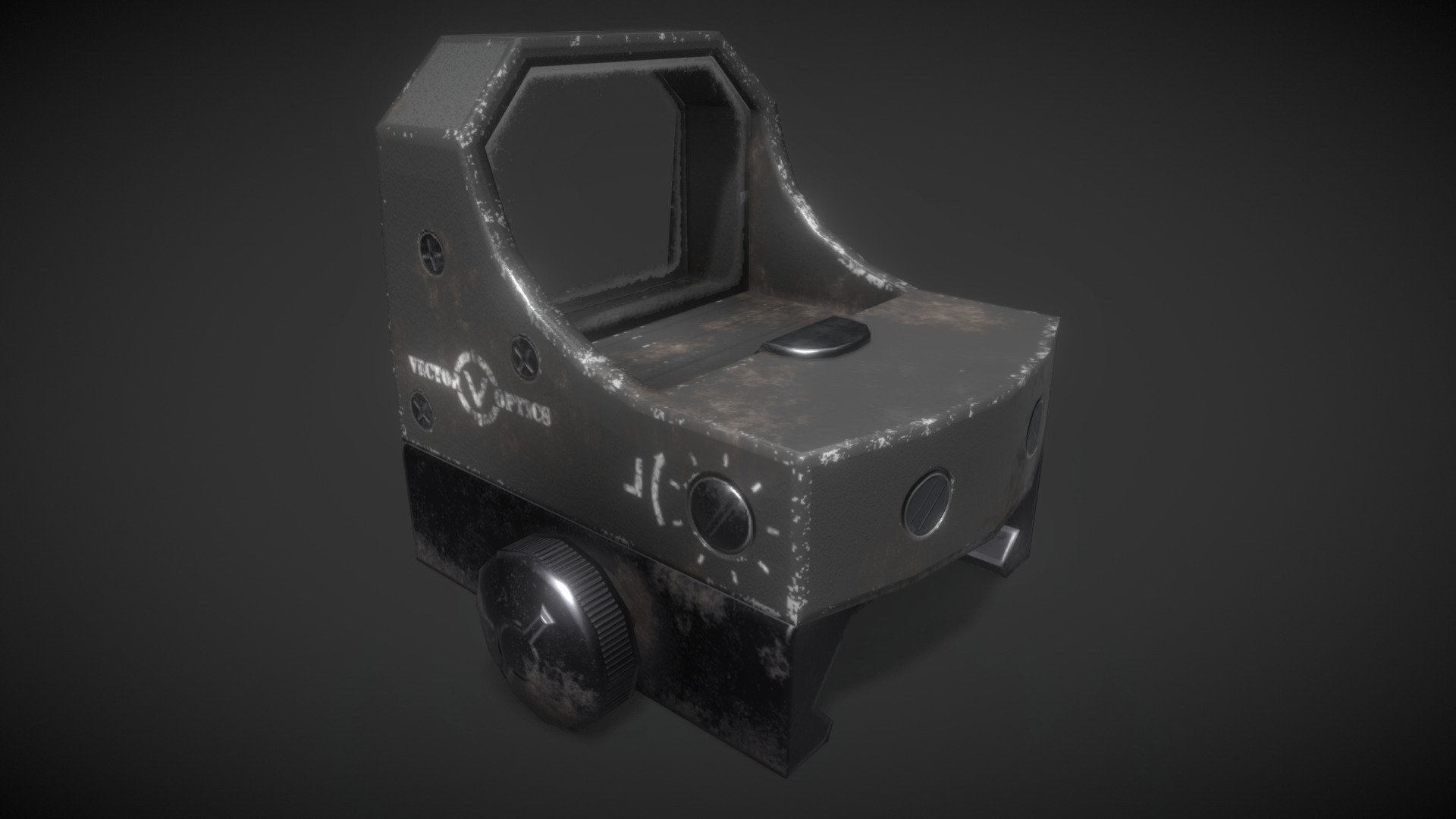 a mini sight from vector optical. use for hand gun /SMG sight. for game model. use 1024 texture for fast performance. modeling in Blender 2.79 and texturing in substance painter 2.0 - Vector-Optical Mini Sight - Download Free 3D model by Michael Karel (@michaelkarel) 3d model