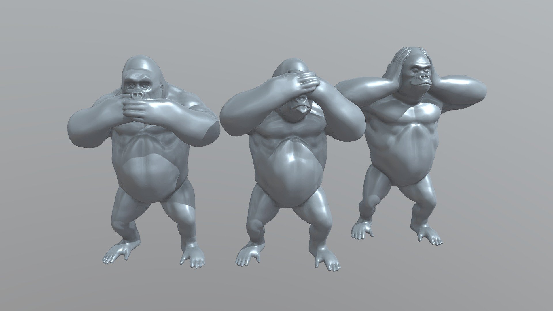 Creating on Blender 3.4 - monkeys - Buy Royalty Free 3D model by voguart 3d model
