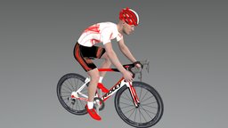 Cyclist in drops pose 