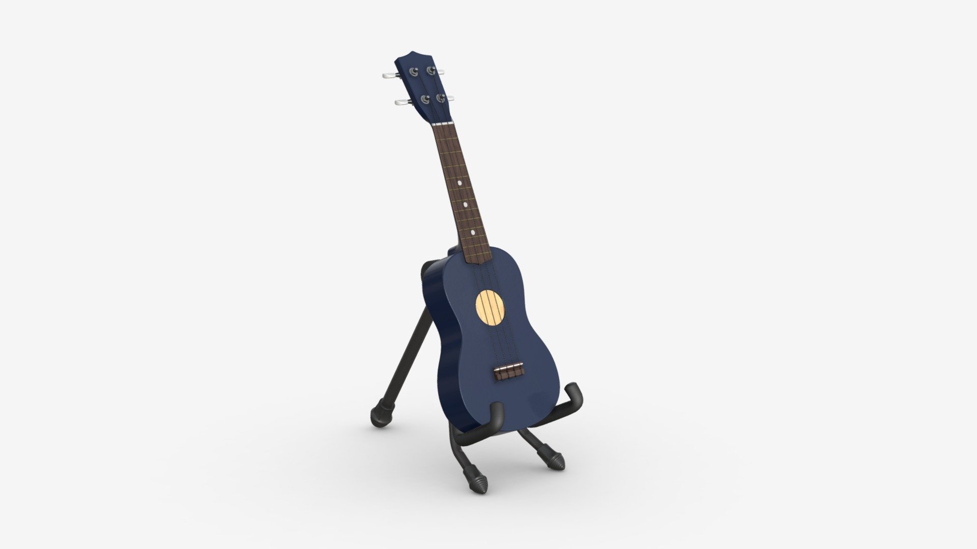 Ukulele soprano guitar blue with stand - Buy Royalty Free 3D model by HQ3DMOD (@AivisAstics) 3d model