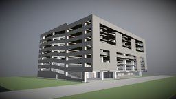 Parking building ramp, parking, carport, staircase, vehicle, car, city, structure, building, engineering