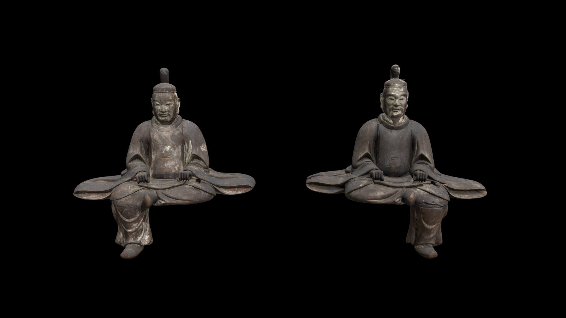 You can copy, modify, and distribute this work, even for commercial purposes, all without asking permission. Learn more about The Cleveland Museum of Art’s Open Access initiative: http://www.clevelandart.org/open-access-faqs

Pair of Guardian Figures (Zuishin), c. 1560–1625. Japan, Muromachi period (1392-1573) to Edo period (1615-1868). Japanese cypress (hinoki) with traces of color; crystal; 68.5 x 71.4 cm (26 15/16 x 28 1/8 in.); 70.2 x 70.5 cm (27 5/8 x 27 3/4 in.). The Cleveland Museum of Art, Purchase from the J. H. Wade Fund 2020.215

Learn more on The Cleveland Museum of Art’s Collection Online: https://www.clevelandart.org/art/2020.215 - 2020.215 Pair of Guardian Figures (Zuishin) - Download Free 3D model by Cleveland Museum of Art (@clevelandart) 3d model