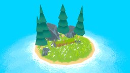 Low poly Stylized game environment