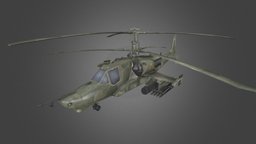 Kamov Ka-50 Hokum Russian Attack Helicopter udk, gamedesign, russian, gamedev, attack, ka-50, cgduck, kamov, hokum, unity, unity3d, game, lowpoly, gameart, air, helicopter, war