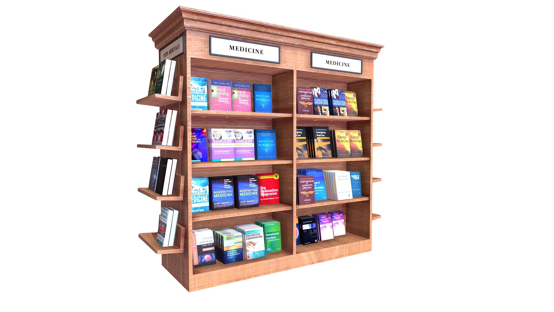 Book Shelf / Bookstore Shelve

The models are uv mapped non-overlapping, the shelfe body has pbr textures.

All of the books are unique and follow the category, like medicine, politics and econimocs.

Scaled after real world values.

Formats:
Fbx
Cinema 4D - Book Shelf - Buy Royalty Free 3D model by EdwS (@edwrow) 3d model