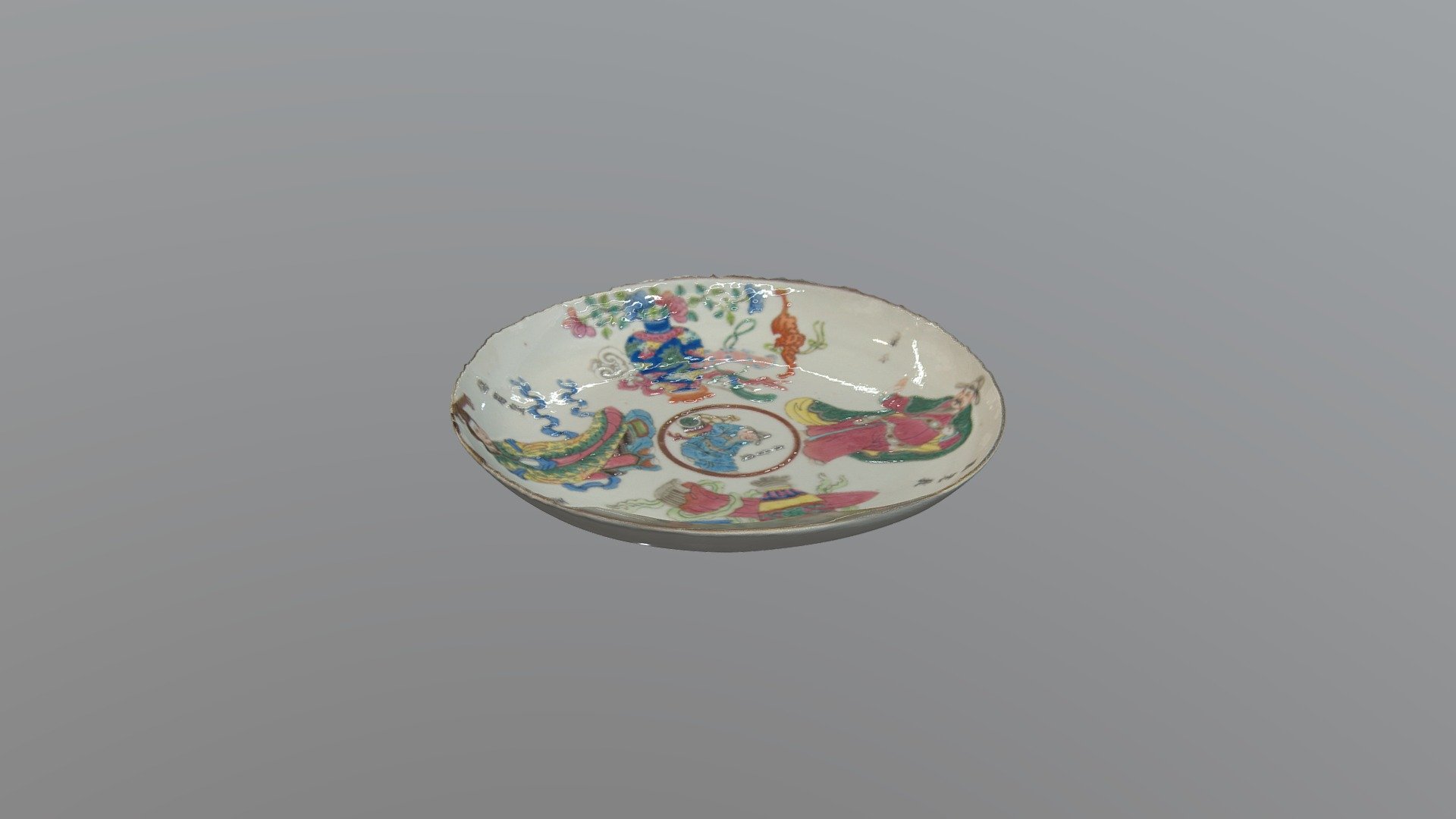 China
plate, Daoguang period (1821–1850), Qing dynasty (1644–1911)
made in China
porcelain
Gift of Swannie Smith Zink, 1962.0016.05 - plate - 3D model by Spencer Museum of Art (@SpencerMuseumofArt) 3d model