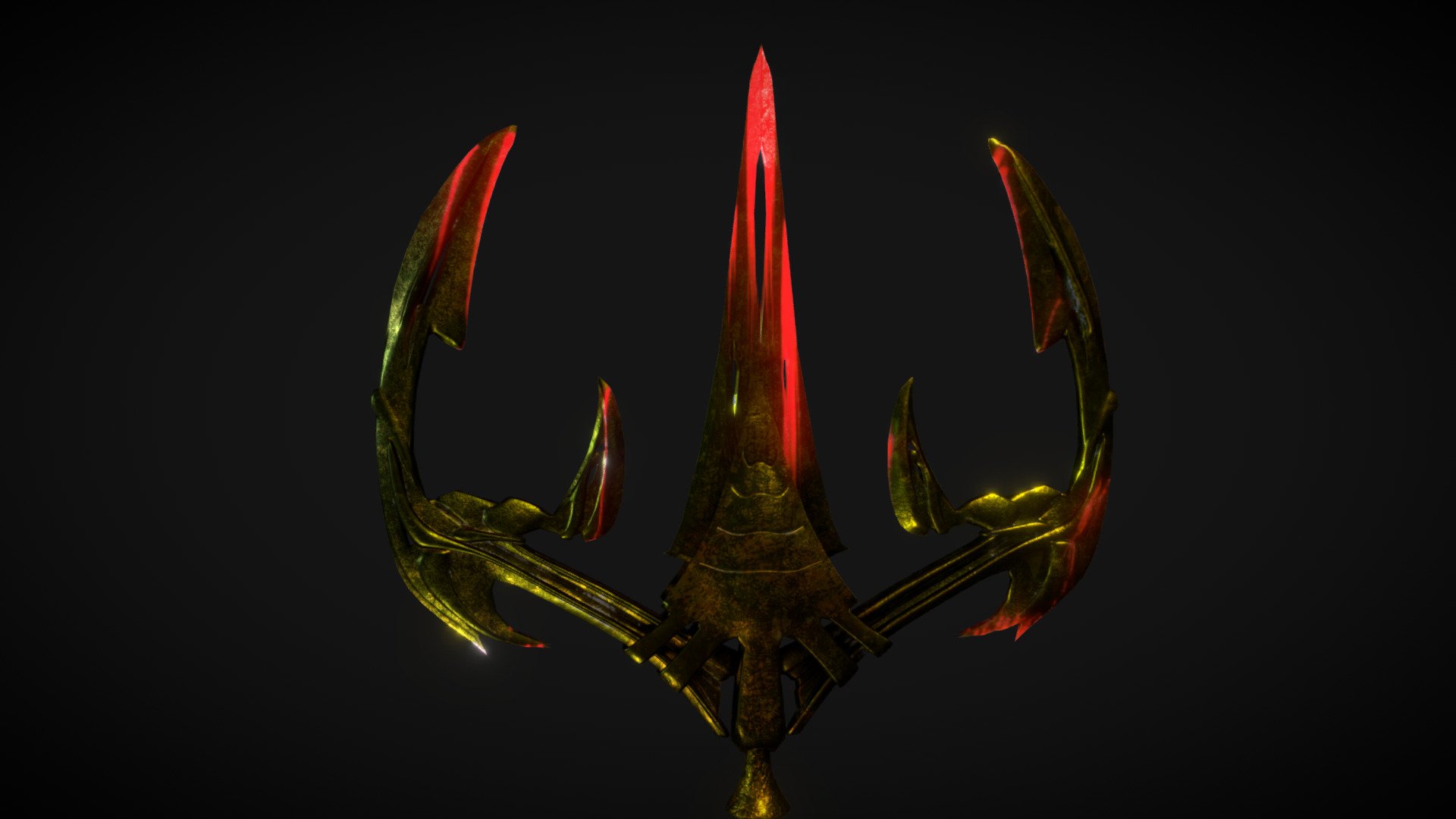 Trident referenced from God of War, Assasin's Creed and Hades. Modeled in Maya and textured in Substance Painter 3d model