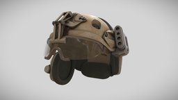 Military Helmet substancepainter, maya, helmet, military
