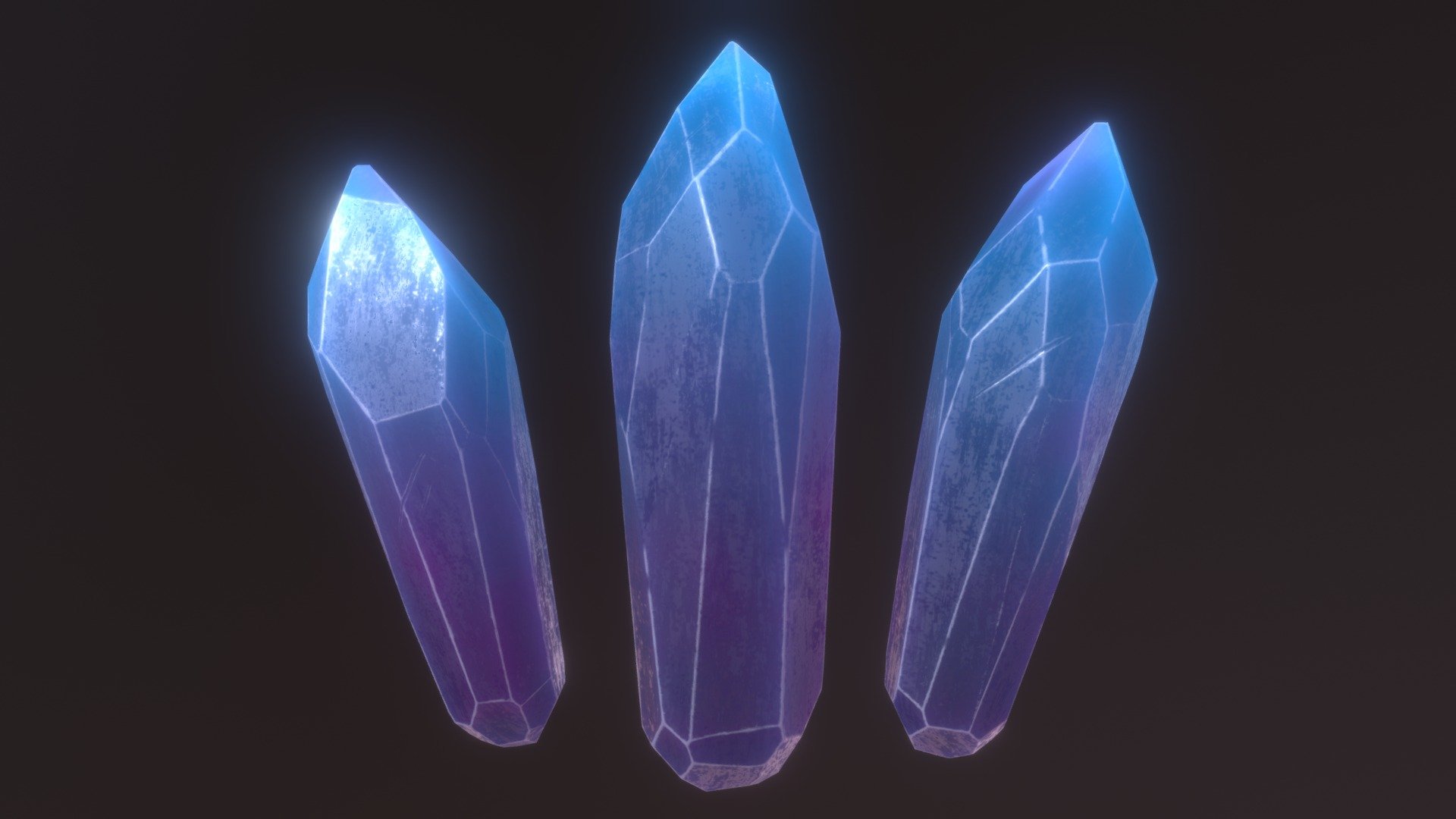 Made by tutorial: https://www.youtube.com/watch?v=k-vhw9J7AyI&amp;ab_channel=3DBOXACADEMY - Glowing Crystals - Download Free 3D model by ked182 3d model