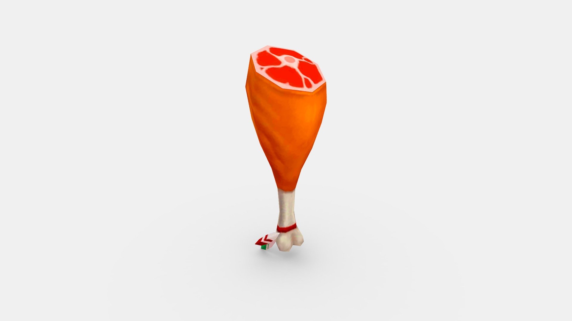 Cartoon ham - turkey leg - Cartoon ham - turkey leg - Buy Royalty Free 3D model by ler_cartoon (@lerrrrr) 3d model