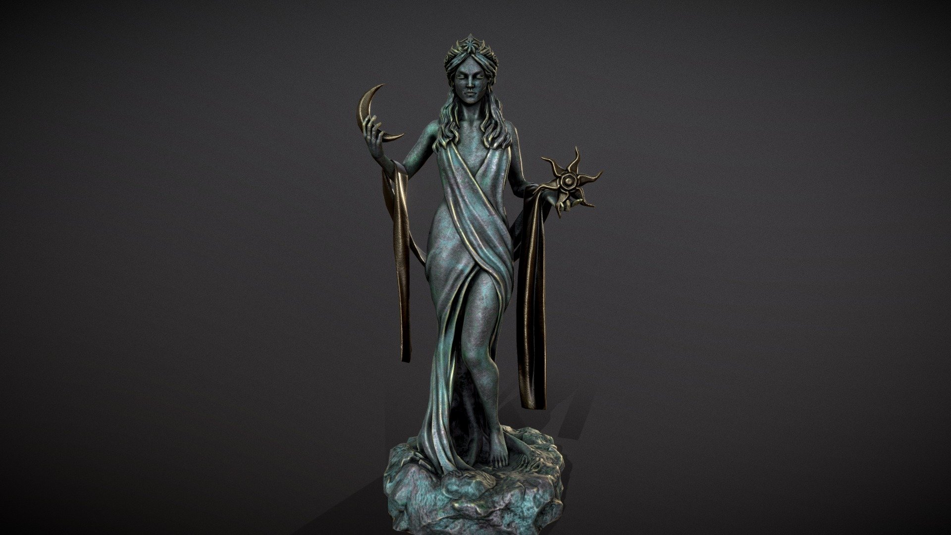 Azura statue - Azura - 3D model by Mandrake (@mandrake_3d) 3d model