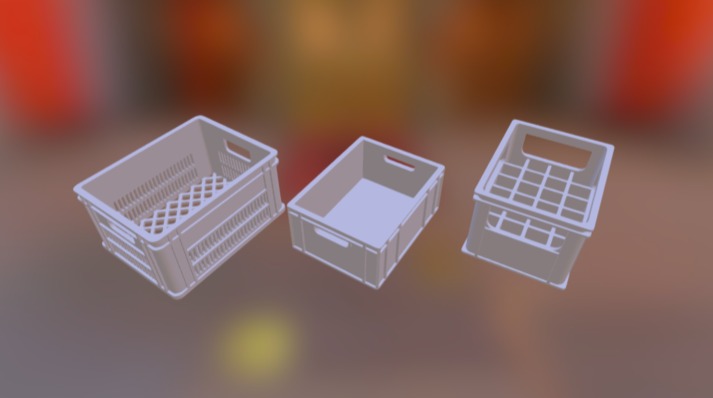 Plastic Crates - 3D model by Matho Graphics (@killerwhale65) 3d model