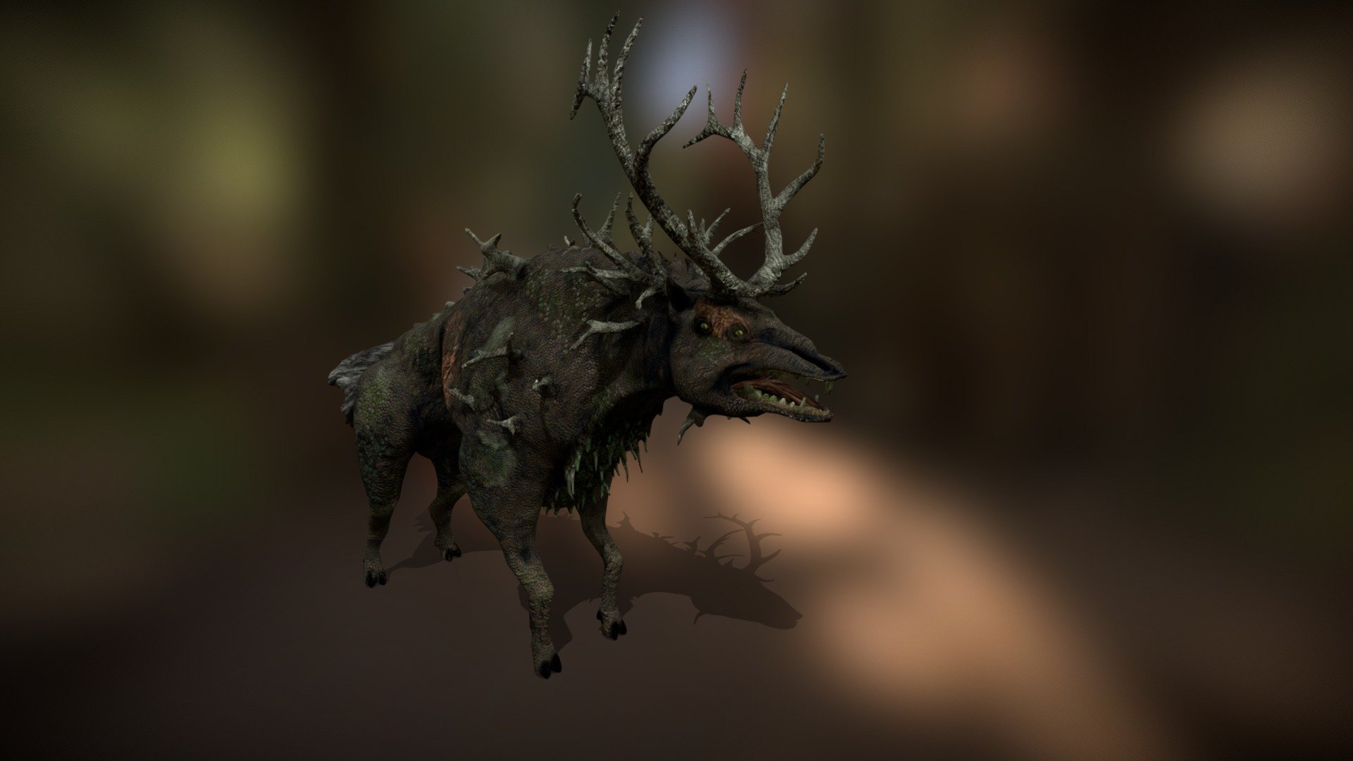 Remake of Stalker mutant that never ended in actual game. Original concept was made for the Monster Ball competition by GSC Game World in 2004. I remade it and modified it to look liek Elk/Deer - Stalker Tark Mutant - 3D model by Akinaro 3d model