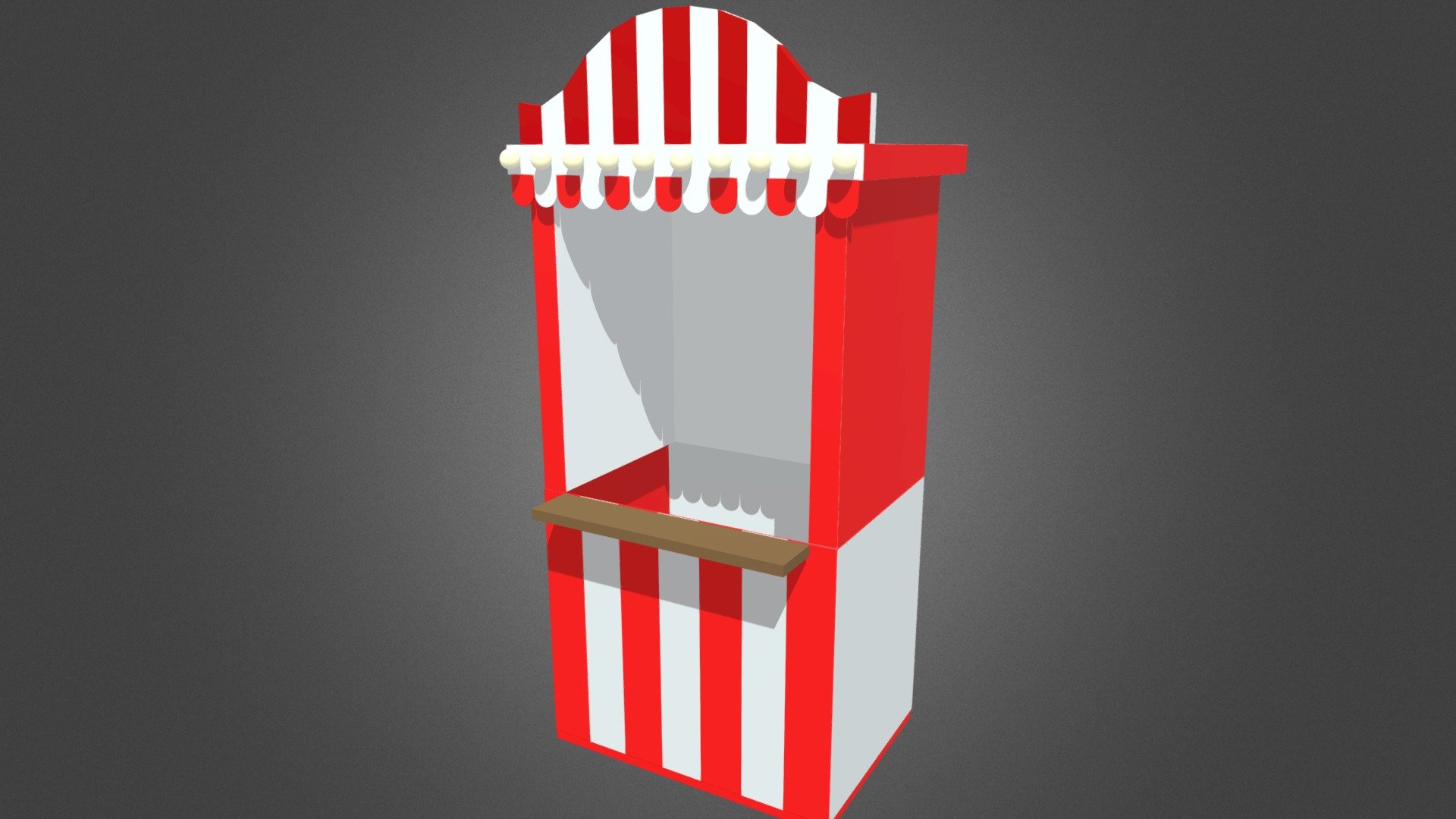 Ticket booth for a student VR game 3d model