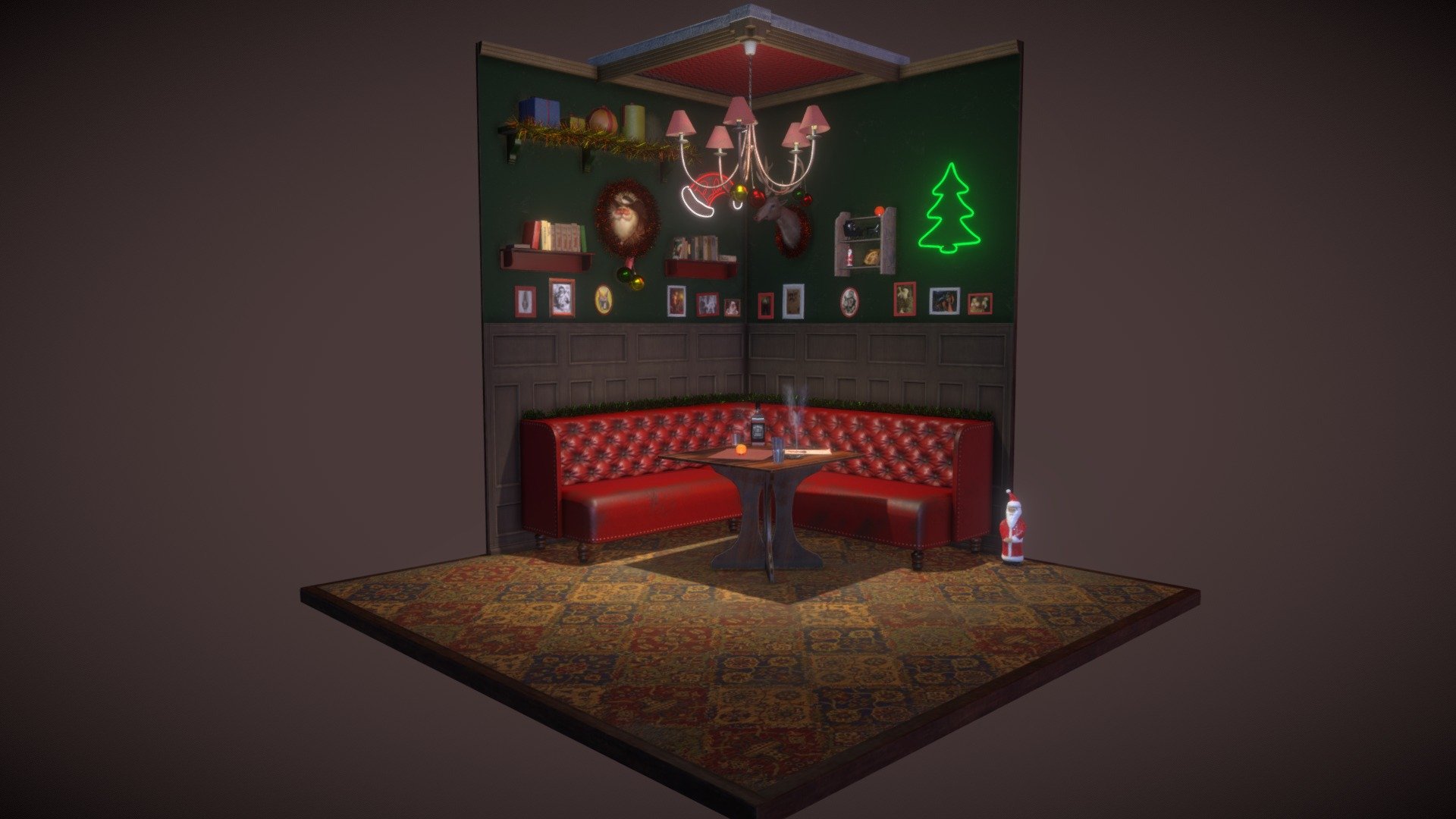 Santa Bar - 3D model by minpixel 3d model