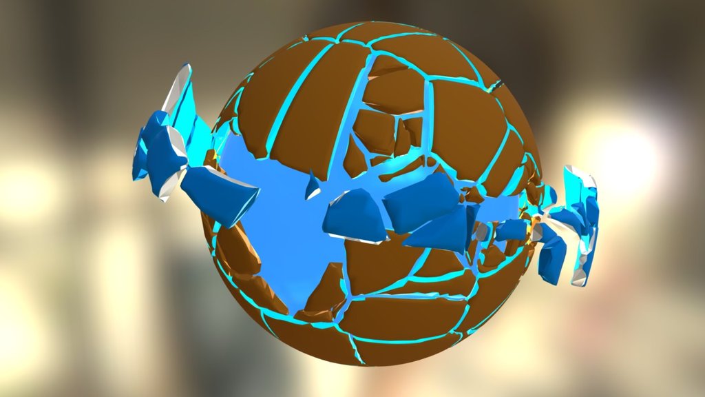 Planet blue fire - Planet - 3D model by sultan_malik 3d model