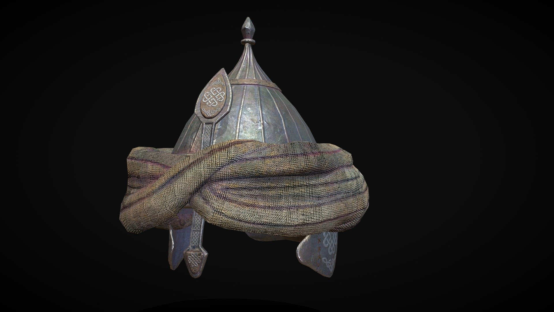 Made for Faes AR an #RPG #AR #Game #app a Turban Helm with #zbrush #Maya #substancepainter and #marmoset if you want commission works for games, 3d print or argames I can do it 3d model