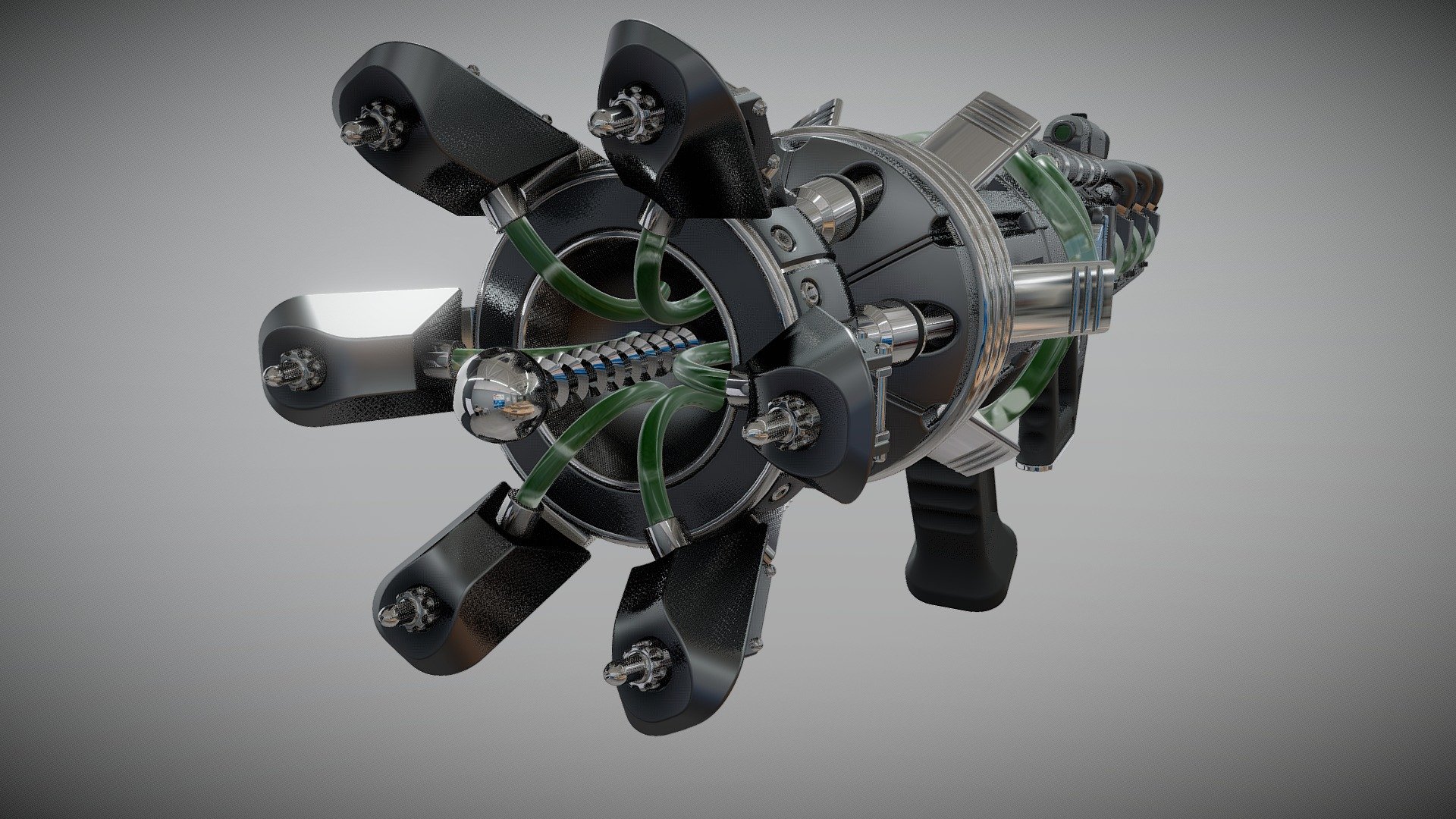 It's been some time since I wanted to try fusion360 as modeling software, and here is the result - Demogorgun - Download Free 3D model by One pixel man (@gildam) 3d model