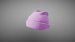 Pink beanie clothes, cinematic, beanie, headwear, optimised, substancepainter, substance, game, blender, gameasset, clothing, gameready
