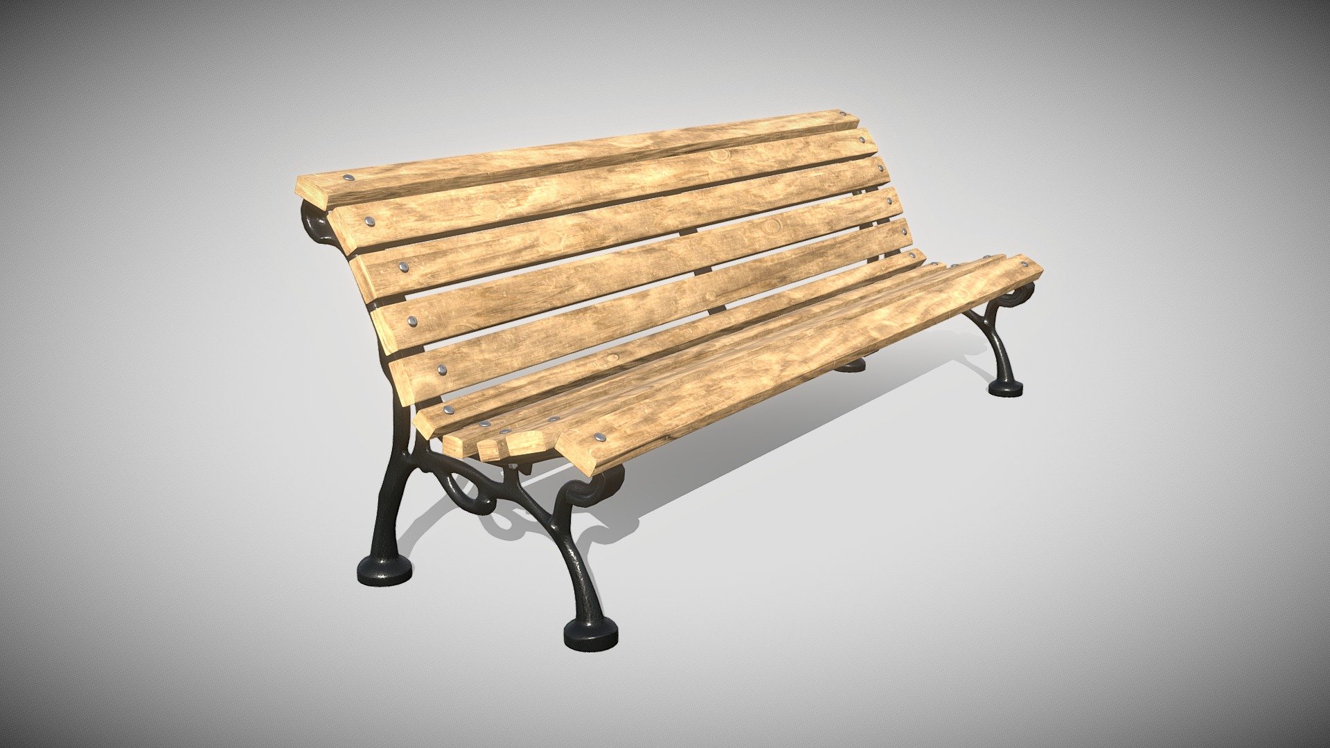 Paris Park Bench 3d model. Enjoy! - Paris Park Bench - Download Free 3D model by biserborislawow 3d model
