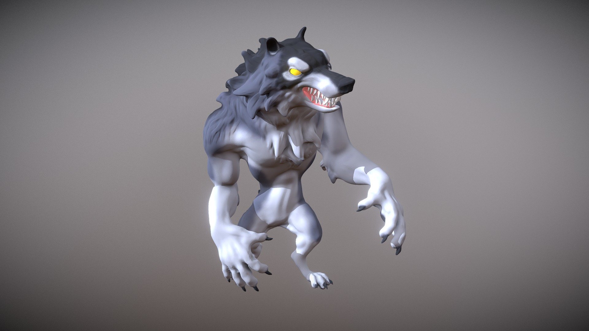 Werewolf for SculptJanuary 2018 - Day 6 Monster - 3D model by schroedingerskatze 3d model