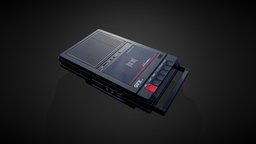 Cassette Recorder device, prop, vintage, retro, audio, substancepainter, substance, radio