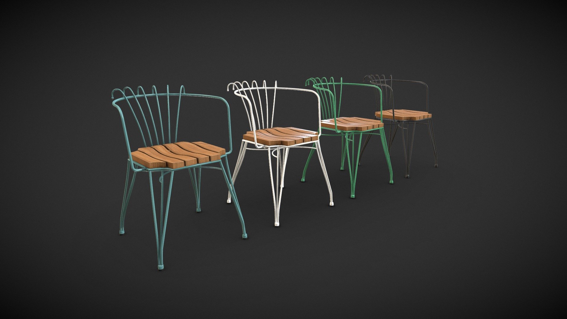 COLLAROY dinign chair - 3D model by Anzalichi 3d model