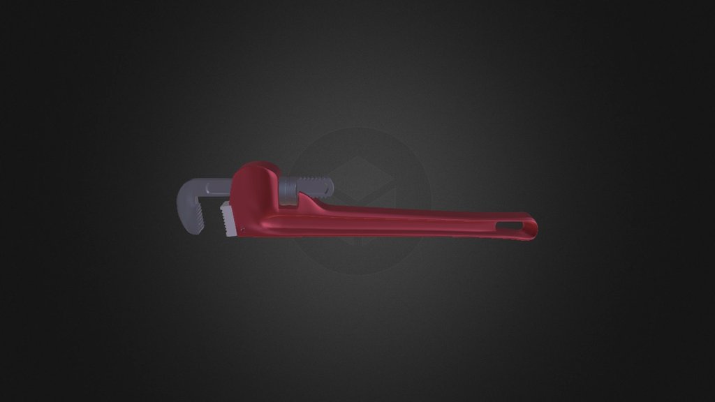 A pipe wrench modled in Maya and Textured in substance painter 3d model