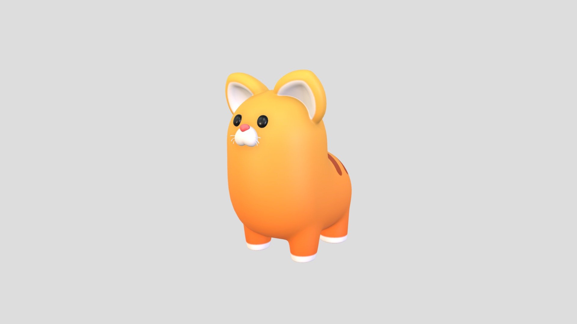 Cat          

3d cartoon character model.          


Ready for your Game, App, Animation, etc.          

File Format:          

- 3ds Max 2024          

- FBX          

- OBJ          
  


PNG textures               

2048x2048 px               


- Albedo                        

- Roughness                         



No Rig      

Clean topology 3d model