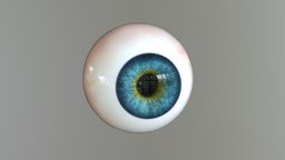 Human eyeball (try 2) high-poly