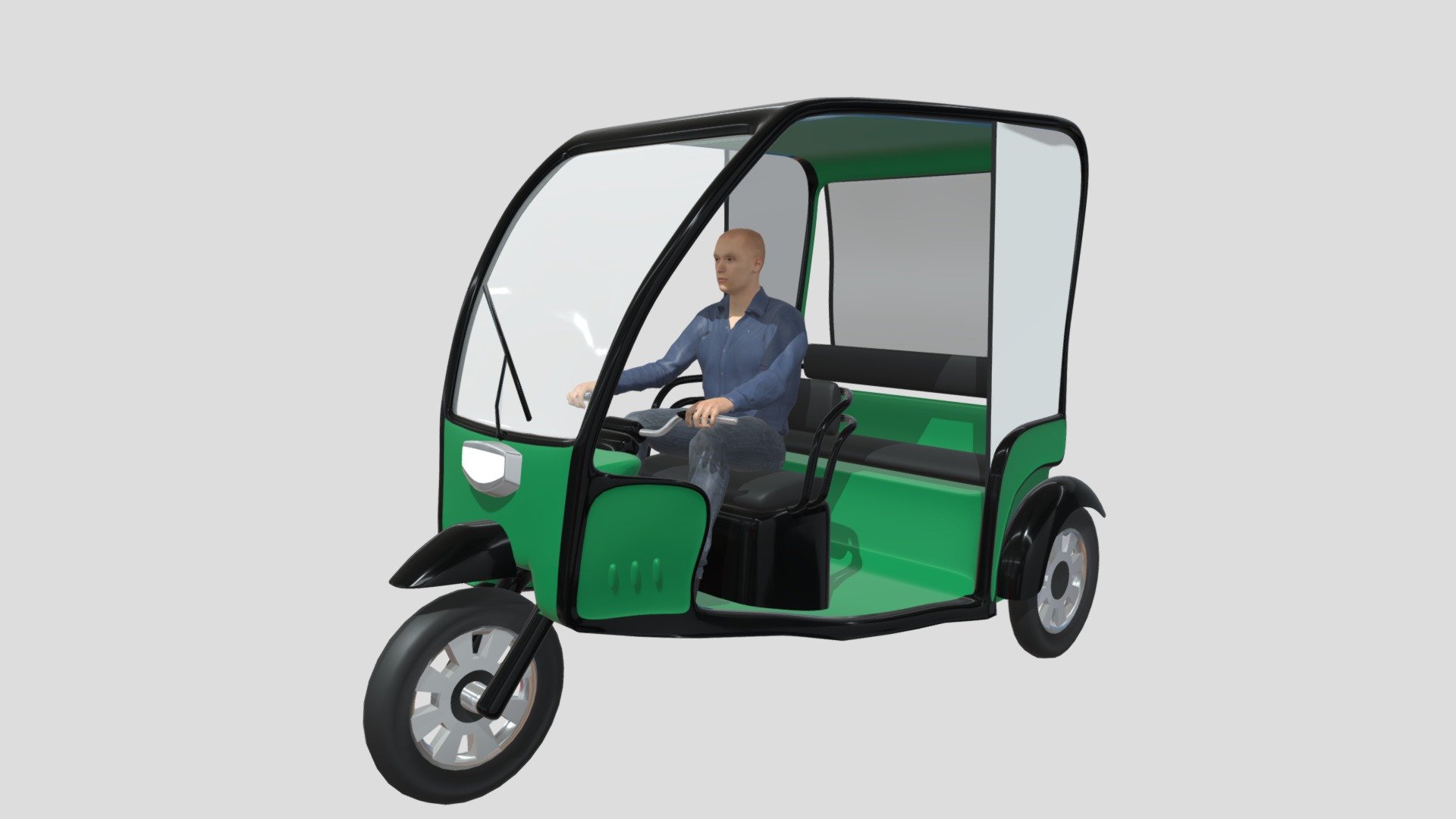 Rickshaw - 3D model by JohnnyRouddro 3d model
