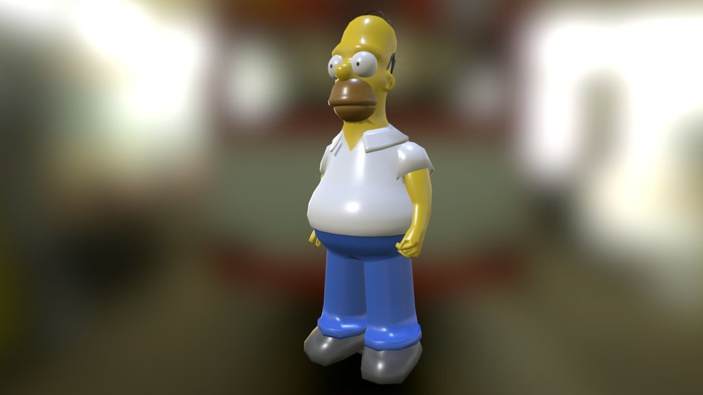Homero (Homer) Animado - 3D model by Leonardo Gaviria / 3D models (@leozensato) 3d model