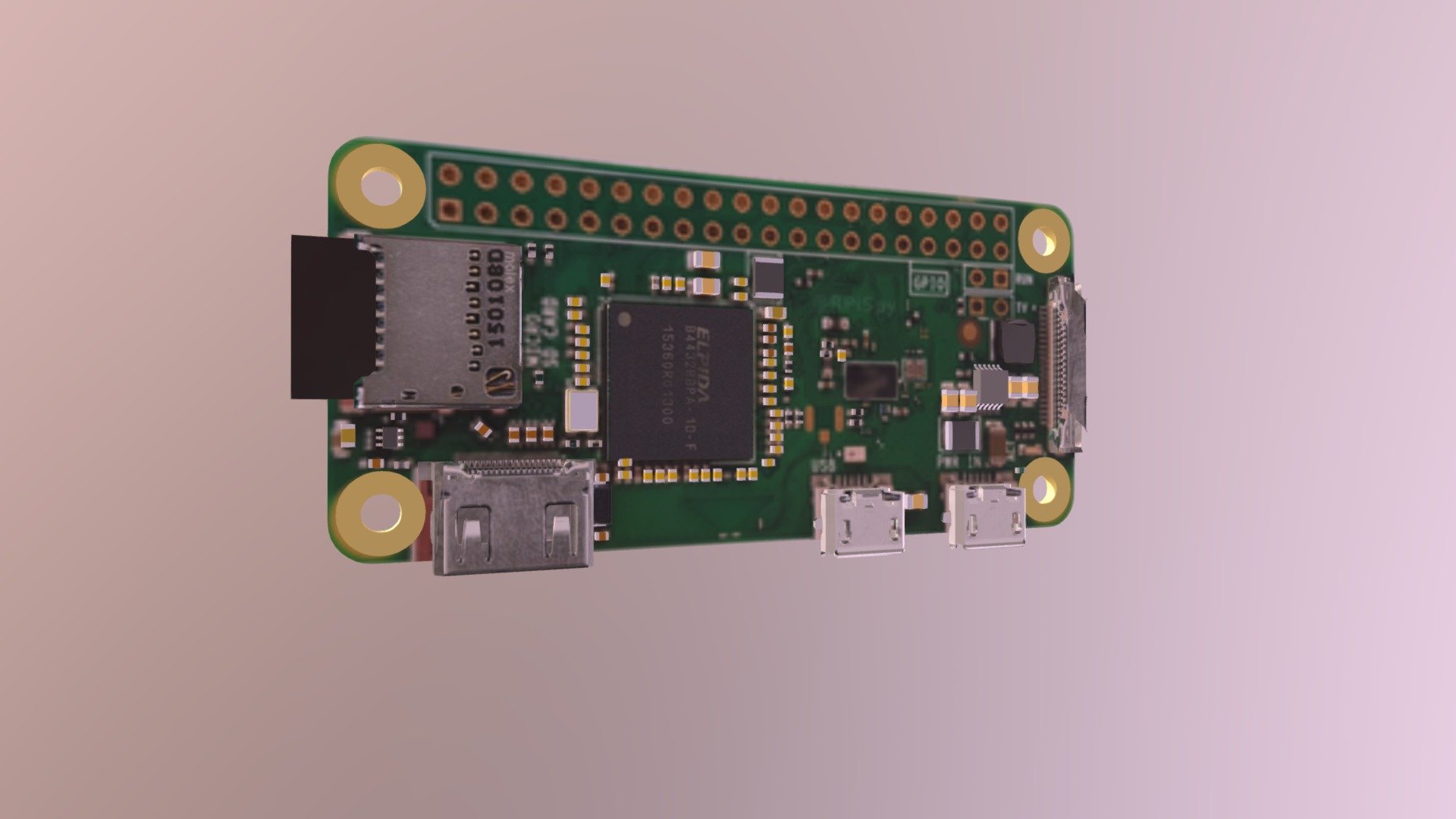 Uses references from: https://grabcad.com/library/raspberry-pi-zero-w-board-1
  by Vittorinco

https://learn.sparkfun.com/tutorials/getting-started-with-the-raspberry-pi-zero-wireless

https://www.raspberrypi.org/documentation/hardware/raspberrypi/mechanical/README.md

https://www.raspberrypi.org/documentation/hardware/raspberrypi/mechanical/rpi_MECH_Zero_1p3.pdf - Raspberry Pi Zero W v1.1 - Download Free 3D model by Vacui (@HunterVacui) 3d model