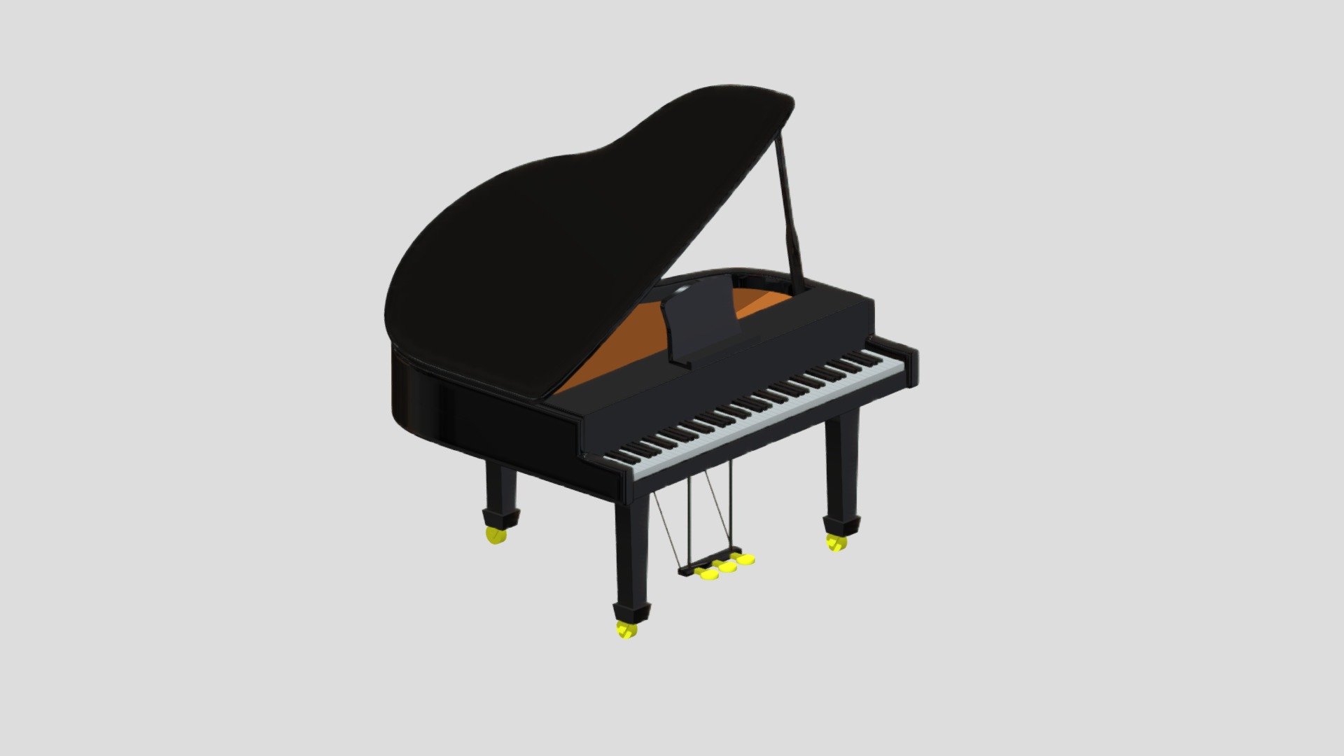 -Cartoon Piano.

-This product contains 96 models.

-Contains 52 white keys.

-Contains 36 black keys.

-This product was created in Blender 2.8.

-Total vertices: 23,670. Total polygons: 23,287;

-Formats: . blend . fbx . obj, c4d,dae,fbx,unity.

-We hope you enjoy this model.

-Thank you 3d model