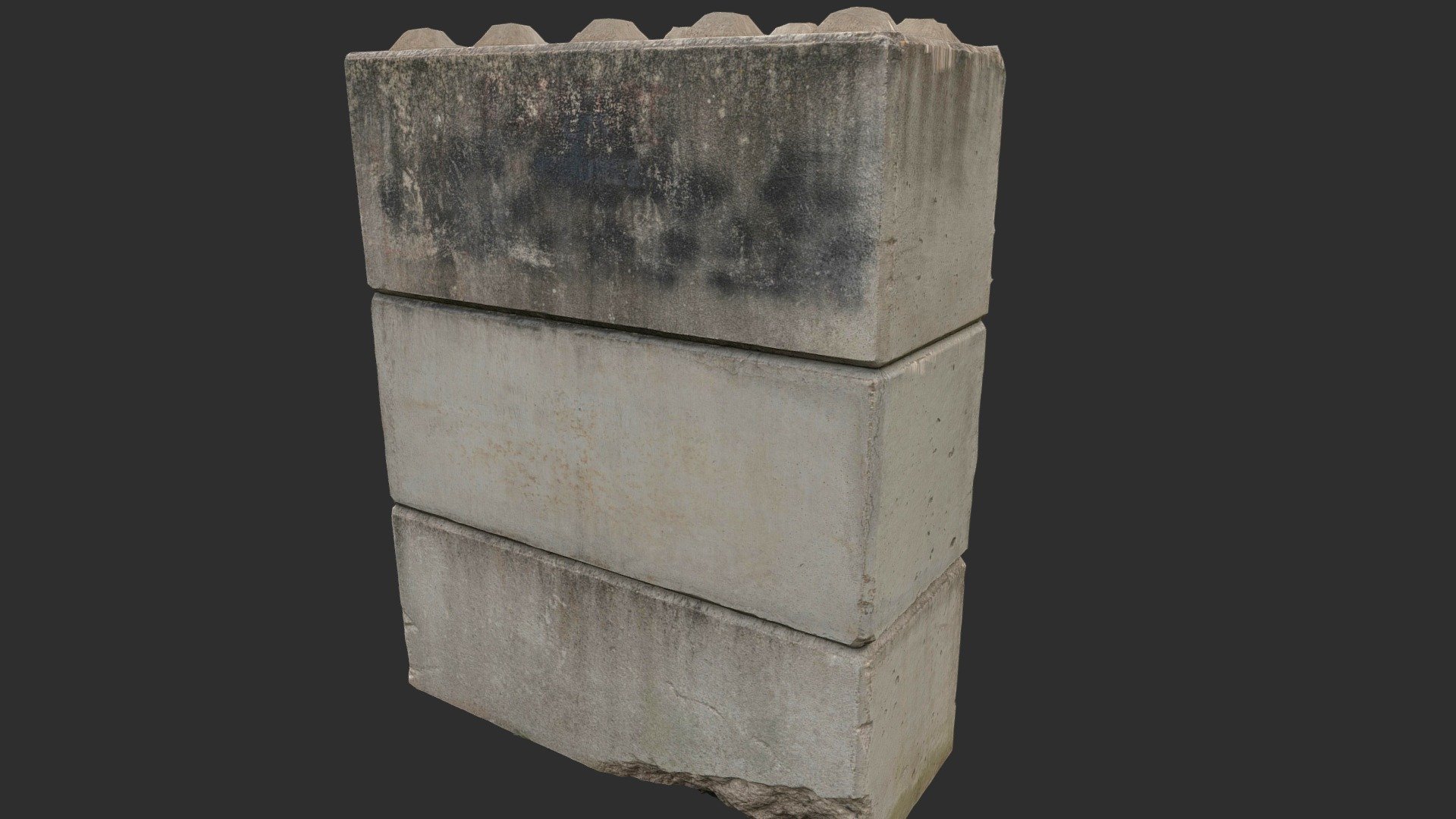 Concrete scan No. 6

Concrete barrier

Urban &amp; Industrial collections

Good for adding realism to your urban/apocalypse/abandonned scenes

diffuse/normal - Concrete scan No. 6 - Buy Royalty Free 3D model by 3Dystopia (@Dystopia) 3d model
