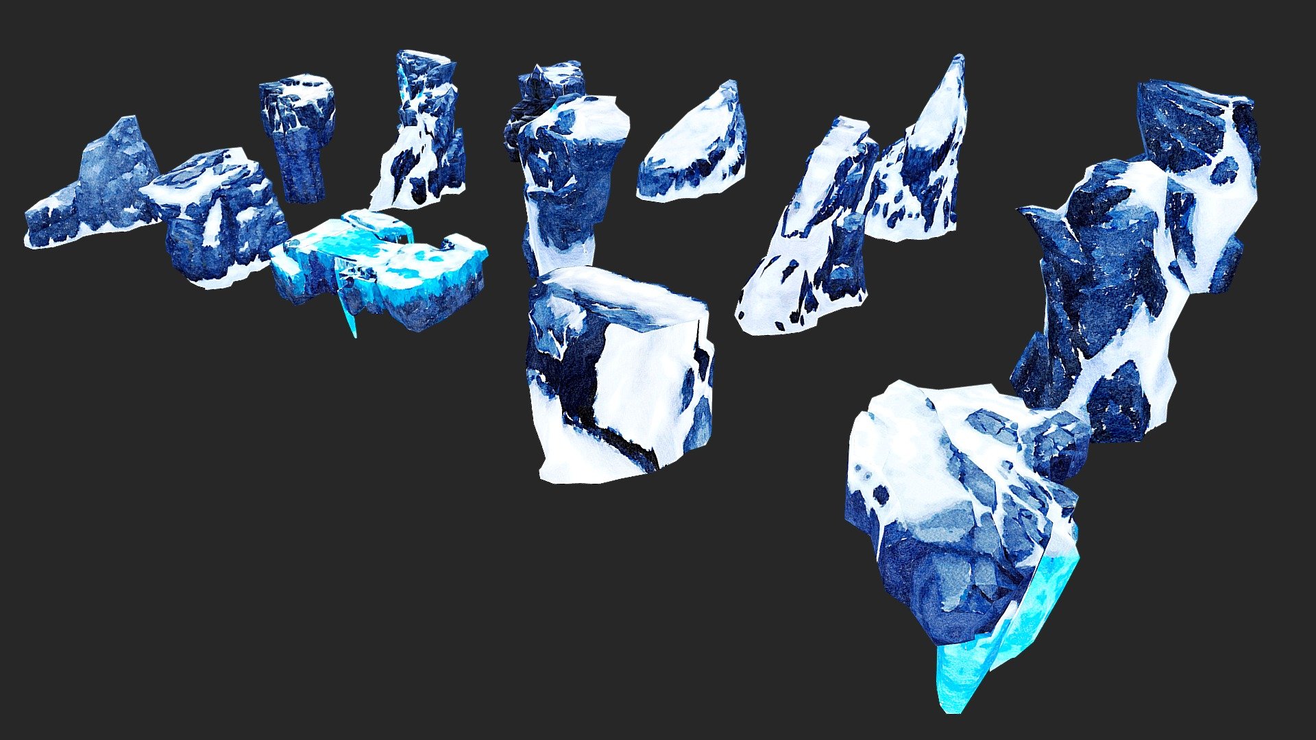 A package of low polygonal Rocks.The package contains 15 objects

Rock 1: 154 Poly, 114 Vert
Rock 2: 456 Poly, 369 Vert
Rock 3: 710 Poly, 667 Vert
Rock 4: 411 Poly, 264 Vert
Rock 5: 469 Poly, 339 Vert
Rock 6: 230 Poly, 140 Vert
Rock 7: 403 Poly, 270 Vert
Rock 8: 242 Poly, 154 Vert
Rock 9: 428 Poly, 294 Vert
Rock 10: 296 Poly, 280 Vert
Rock 11: 197 Poly, 145 Vert
Rock 12: 438 Poly, 302 Vert
Rock 13: 143 Poly, 208 Vert
Rock 14: 460 Poly, 465 Vert
Rock 15: 984 Poly, 574 Vert




Only Textures Diffus duplicated in resolution 1024 x 1024. Format textures of PNG. Files include: 3Dsmax, 3Ds, Obj, Fbx and folder with textures. Ready import to game project (Unity, Unreal)
If there is a need for any type of model, send a message! We will provide. 
Thanks for your interest and love! 



Note: Watercolor style illustrations 
It is recommended to use flat lighting or shaderless material - Low Poly Stone Illustration Part 5 - Game Ready - 3D model by josluat91 3d model