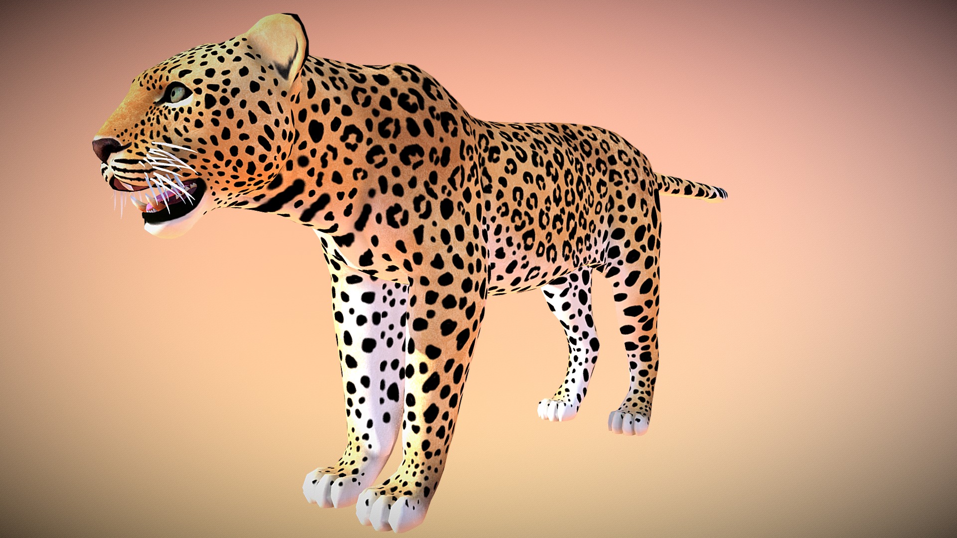 An African leopard, (Still being worked on) - Leopard - 3D model by ultamateterex2 3d model