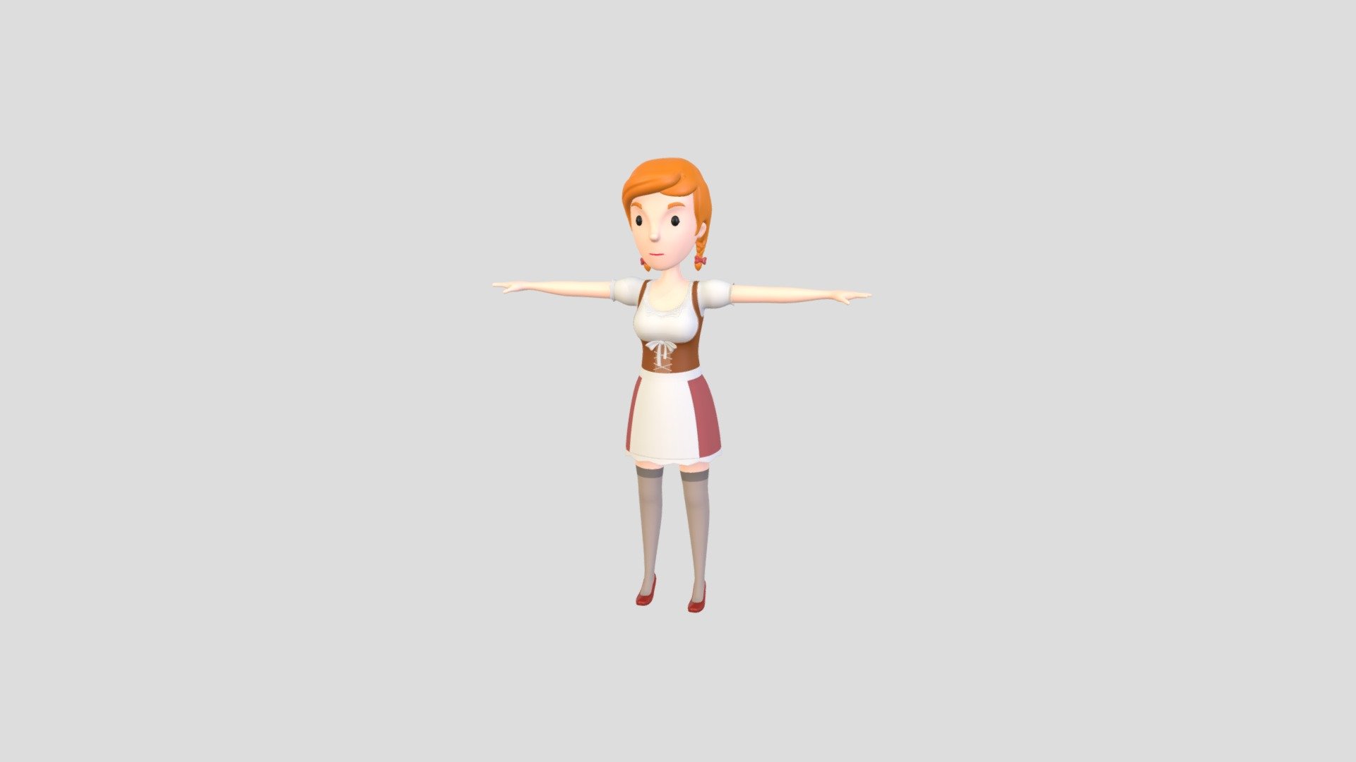 Oktoberfest Girl character 3d model.      
 
3ds max 2023, FBX and OBJ files    
 


Clean topology                      

No Uvs                              

No Txtr                             
 
No Rig                             

No Animated                        
 


10,334 poly                          

10,281 vert                          

In subdivision Level 0 - CartoonGirl031 Oktoberfest Girl - Buy Royalty Free 3D model by bariacg 3d model