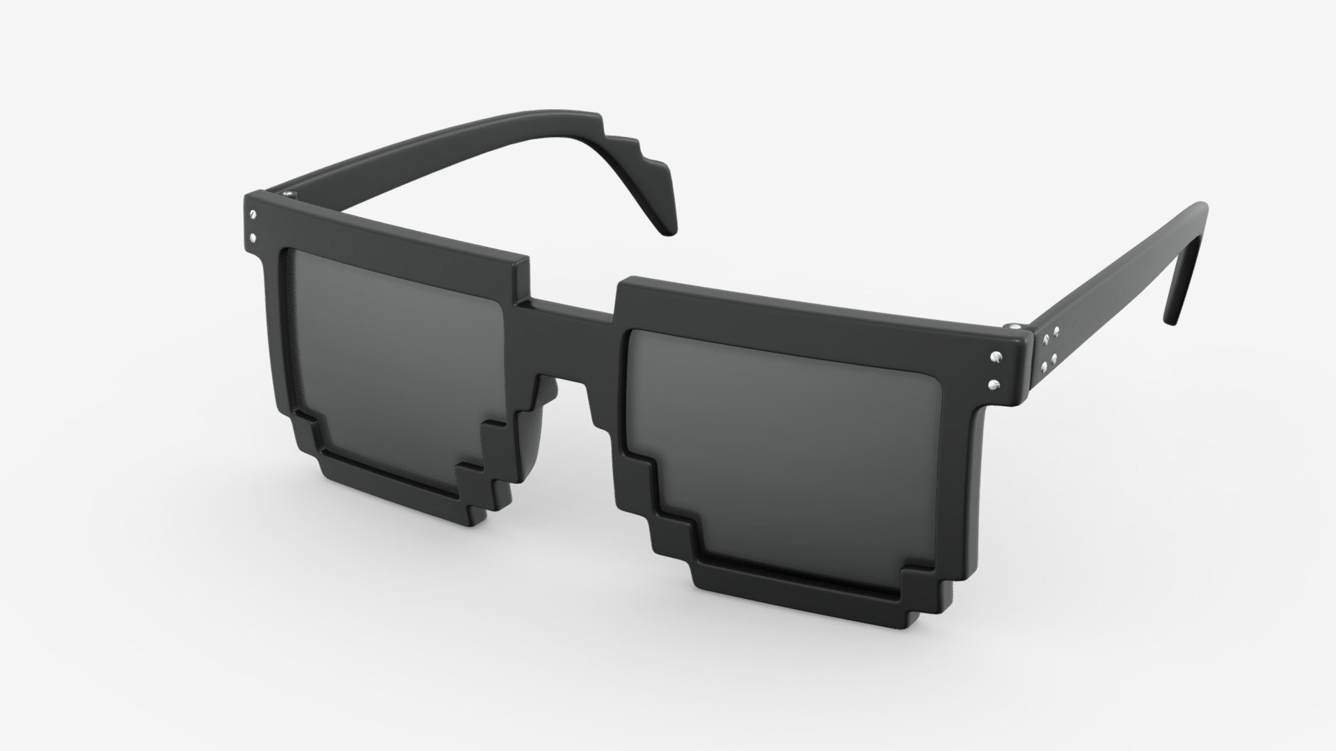 Pixel style glasses black - Buy Royalty Free 3D model by HQ3DMOD (@AivisAstics) 3d model