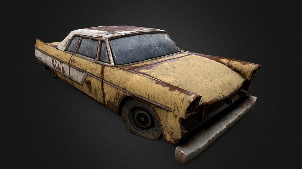 Can't stop, won't stop. Yeah, more rusty cars, these are a blast to make, anyway. This one's looking a bit&hellip; stripped.

3DSMax 2015 and Substance Painter

UPDATE FEB2017: Do not re-upload, re-sell, or use without giving credit, A DMCA will be filed if you do. That being said, enjoy my models. You are welcome to use them in Indie projects, as long as I'm credited properly 3d model