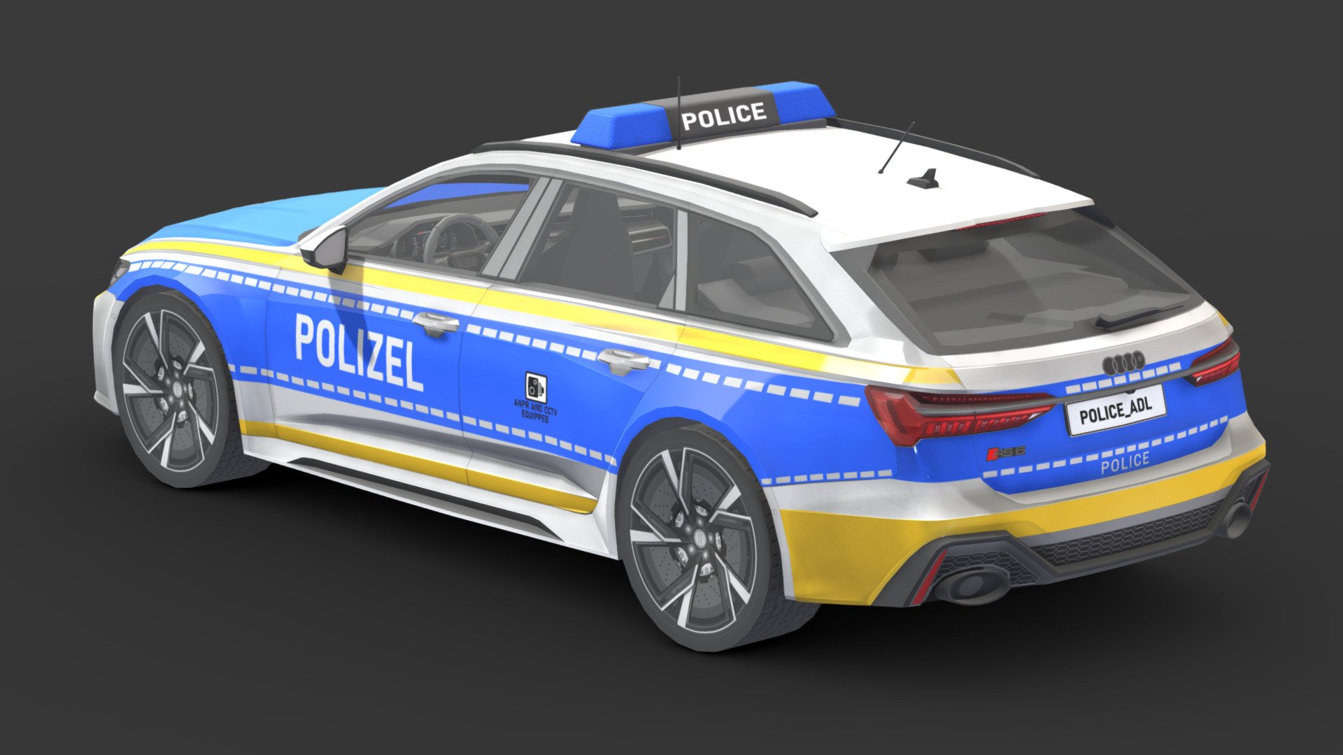 Police Car # 12

You can use these models in any game and project.

Low-poly

Average poly count : 30,000

Average number of vertices : 30,000

Textures : 4096 / 2048 / 1024

High quality texture.

format : fbx , obj , 3d max

Isolated parts (Door, steering wheel, wheels, body) 3d model