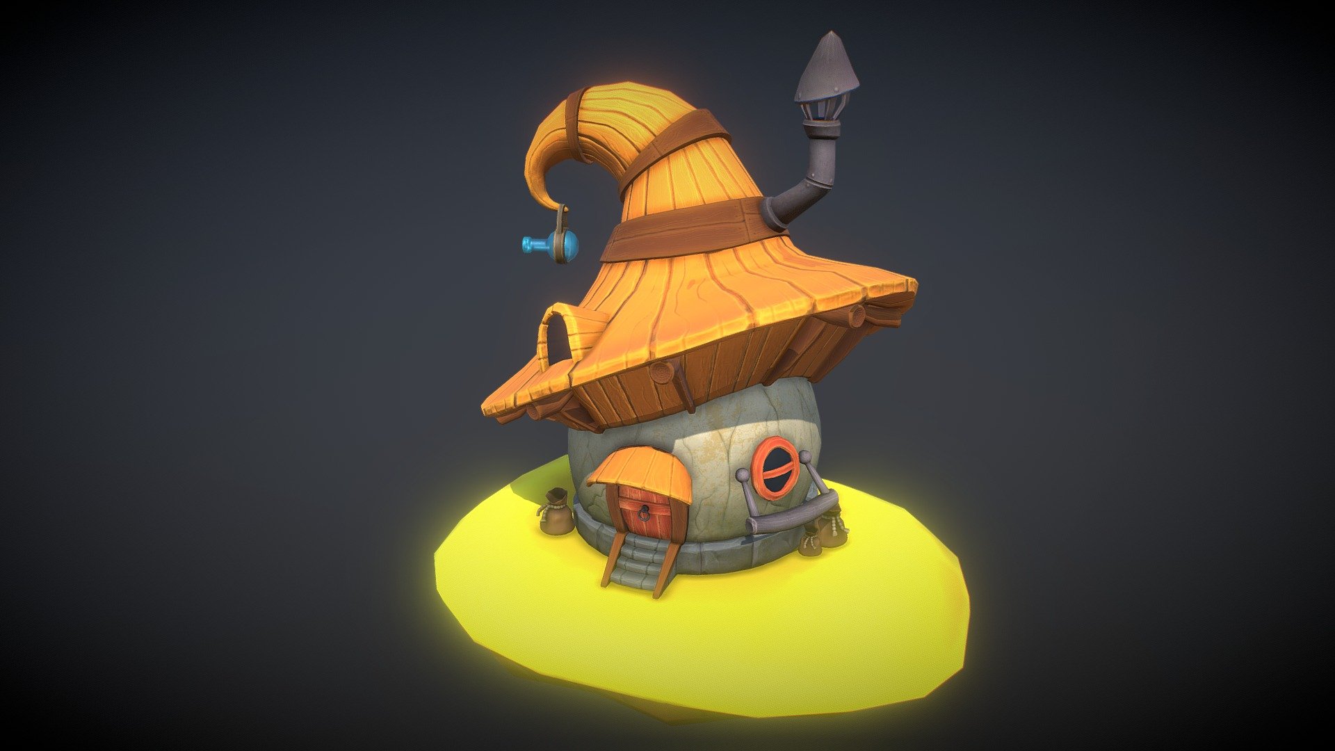Witch house for game - House Witch - 3D model by dul.and.rock 3d model