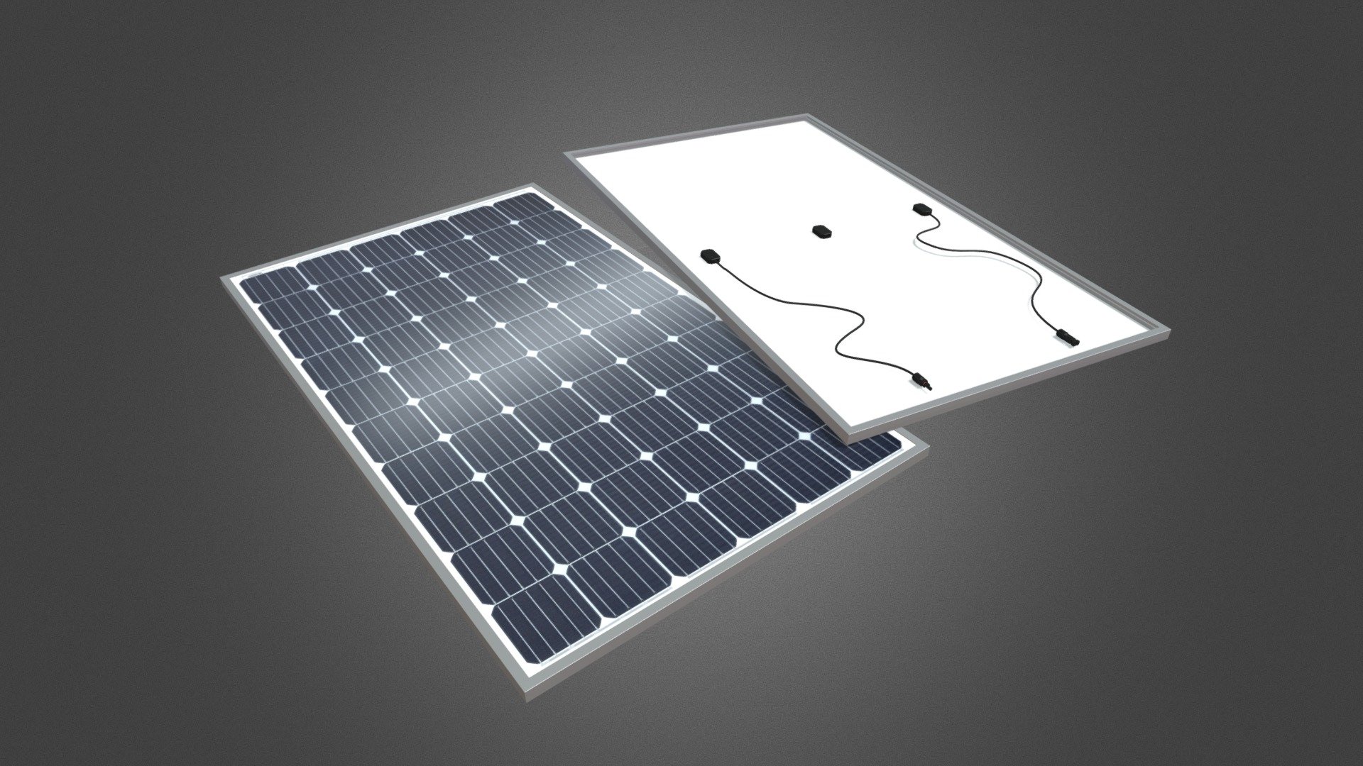 Two photovoltaic panels - Photovoltaic Panels - Download Free 3D model by mfb64 3d model