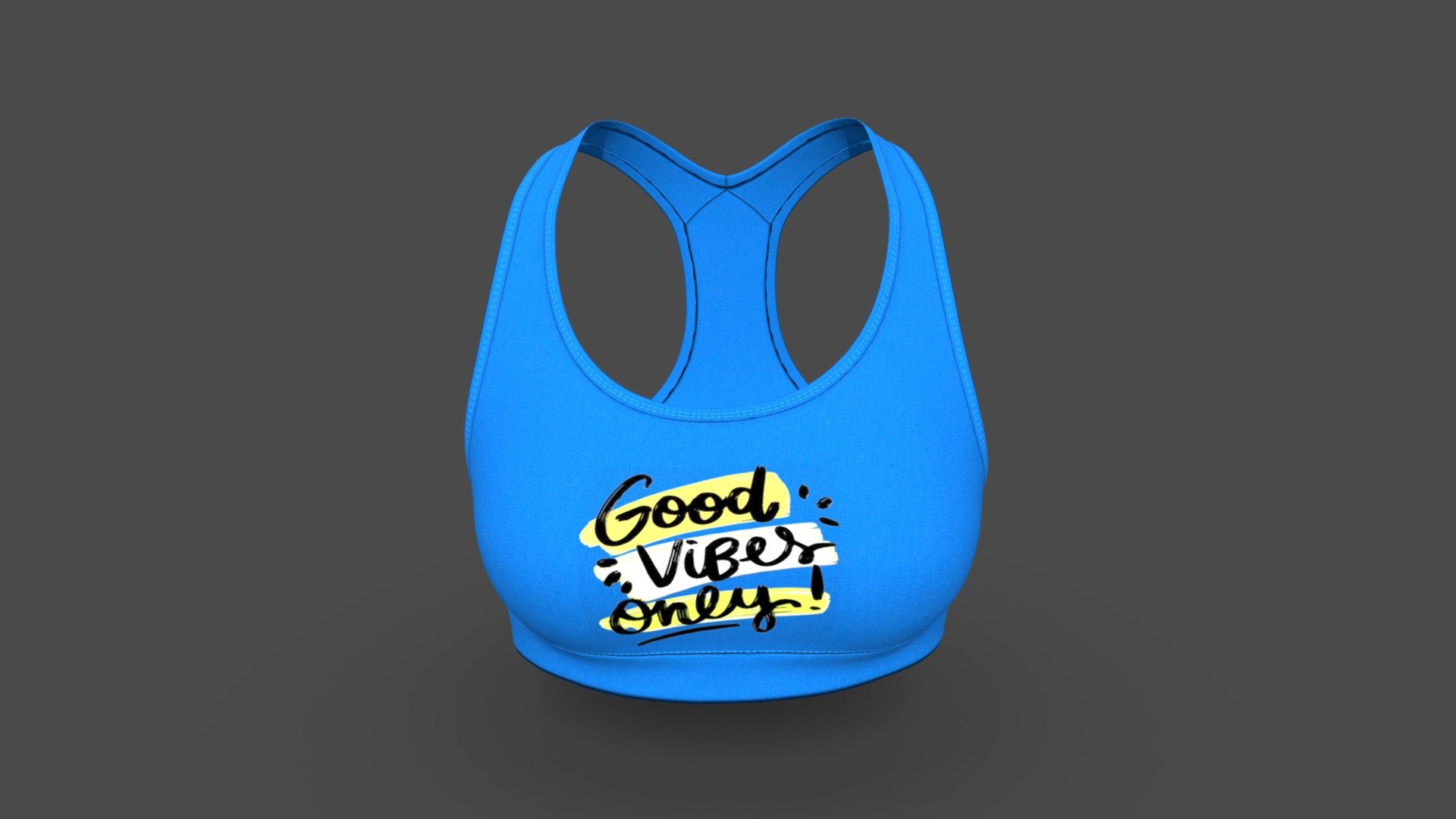 Women Sports Bra
Version V1.0

Realistic high detailed Womens Sports Bra with high resolution textures. Model created by our unique processing &amp; Optimized for 3D web and AR / VR

Features

Optimized &amp; NON-Optimized obj model with 4K texture included




Optimized for AR/VR/MR

4K &amp; 2K fabric texture and details

Optimized model is 946KB

NON-Optimized model is 1.81MB

Knit fabric texture and print details included

GLB file in 2k texture size is 2.62MB

GLB file in 4k texture size is 10.8MB (Game &amp; Animation Ready)

Suitable for web application configurator development.

Fully unwrap UV

The model has 1 material

Includes high detailed normal map

Unit measurment was inch

Triangular Mesh with 14.7k Vertices

Texture map: Base color, OcclusionRoughnessMetallic(ORM), Normal

Tpose  available on request

For more details or custom order send email: hello@binarycloth.com


Website:binarycloth.com - Women Sports Bra - Buy Royalty Free 3D model by BINARYCLOTH (@binaryclothofficial) 3d model