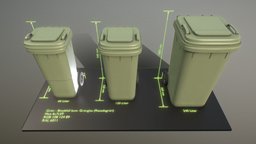 Abfallbehälter Bioabfall grün wheels, textur, garbage, reifen, muell, blender-3d, vis-all-3d, 3dhaupt, waste-bin, software-service-john-gmbh, low-poly, pbr, gameready, city-props, abfallbehaelter, entsorgung, hausmuell, abfalltonne, domestic-waste, waste-disposal, waste-garbage-can, bioabfall, reseda-green, 60-liter, 120-liter, 240-liter